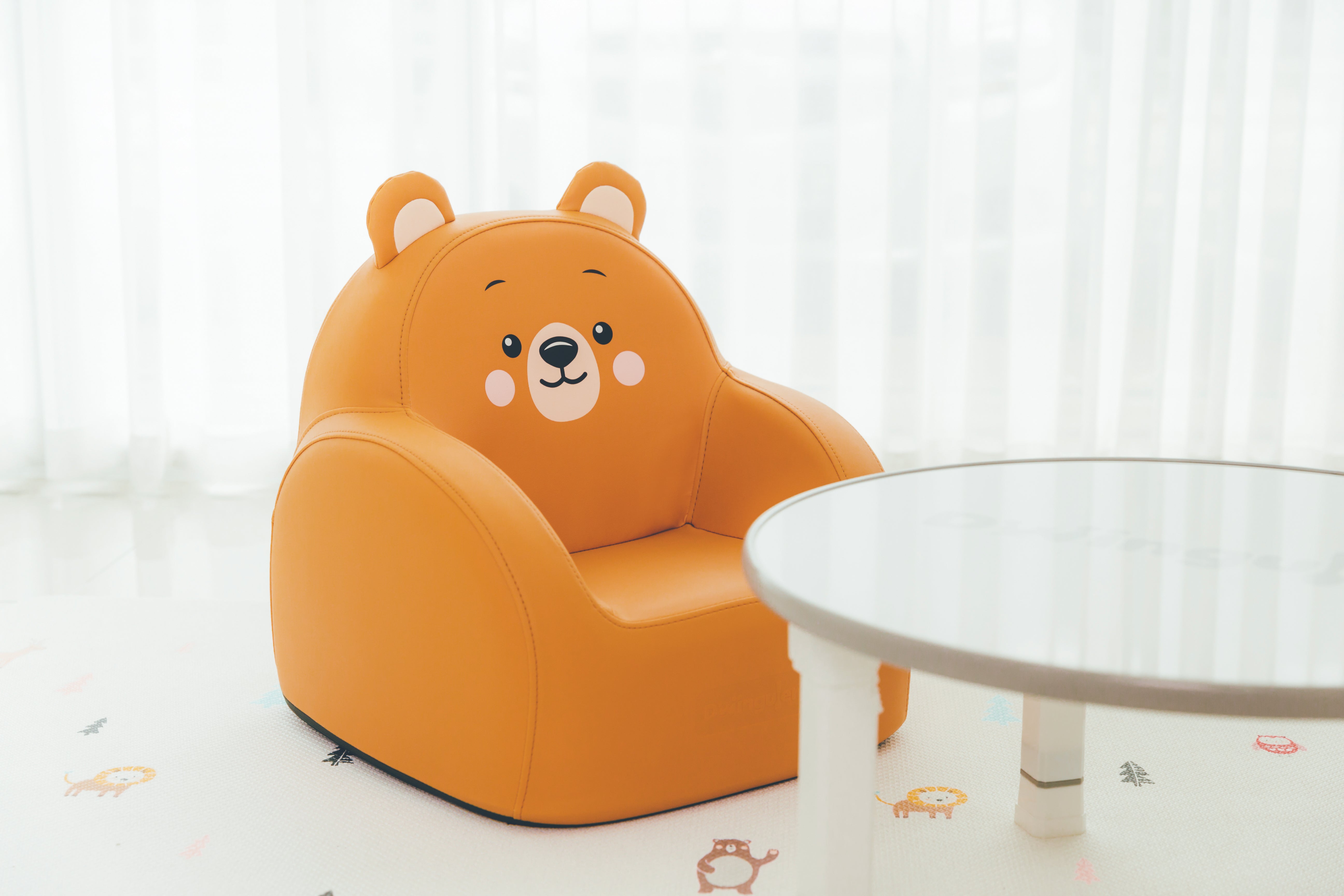 Dwinguler Bear Friends Soffkin Leather Kids Sofa